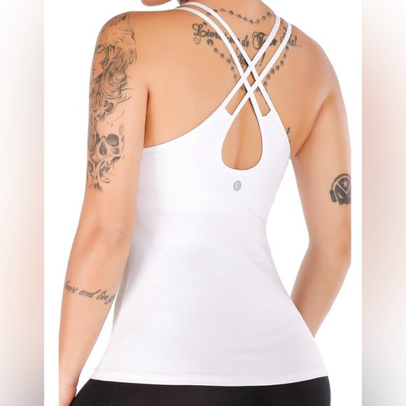 NWOT Running Girl Yoga Tank Top with Built In Shelf Bra Size B/C - Picture 7 of 8